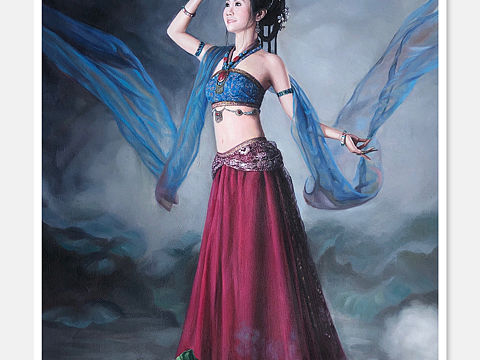 邱海凡 人物油画作品