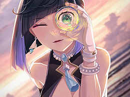 夏日海滩的夜澜