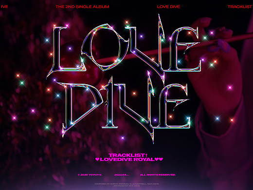 IVE《Love Dive》 專(zhuān)輯封面設(shè)計(jì)（個(gè)人主頁(yè)-ZNjE0NDk3NDg=） - 宣傳物料 - 站酷設(shè)計(jì)師宇宙的宇_YU原創(chuàng)素材 - 站酷ZCOOL