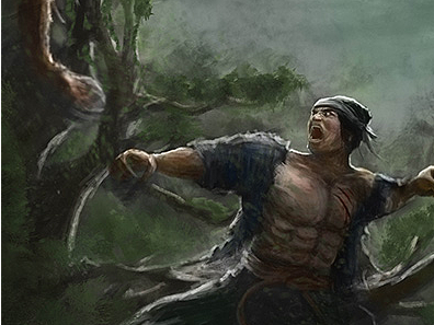 武松打虎（个人主页-ZNjM0NDY2MTY=） - 创作习作 - 站酷设计师杨阿七原创素材 - 站酷ZCOOL