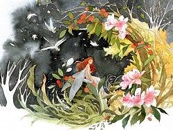 森少女 水彩过程