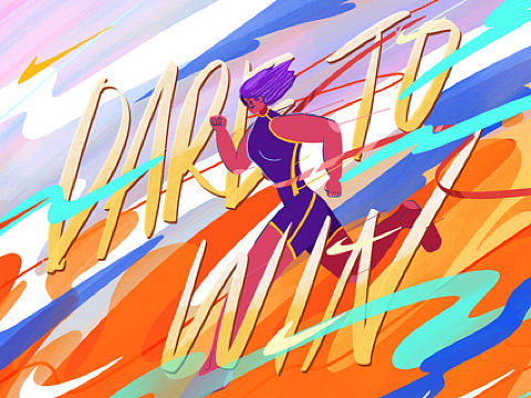 插画习作—DARE TO WIN GIRLS!