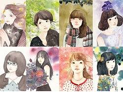 林田水彩插画周边.明信片小书签