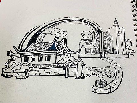 黑白装饰画