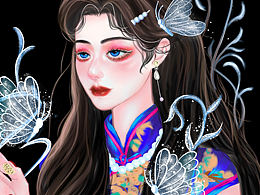画的是图2小姐姐！