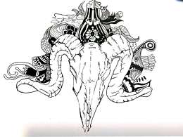 装饰画线稿