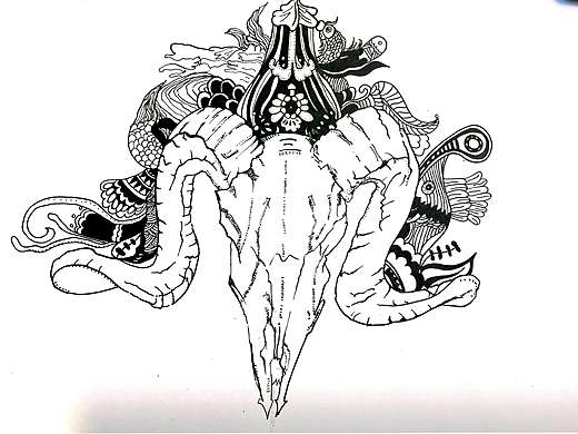 装饰画线稿