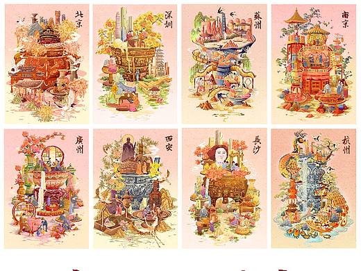 《器皿——城市系列》｜国潮插画