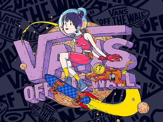 #VANS艺术家#小宇宙滑板少女