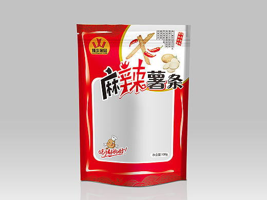 麻辣辣条包装（麻辣薯条包装设计、折耳根包装设计）