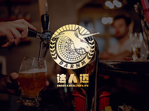 达人迈苦荞啤酒品牌Logo设计及包装设计