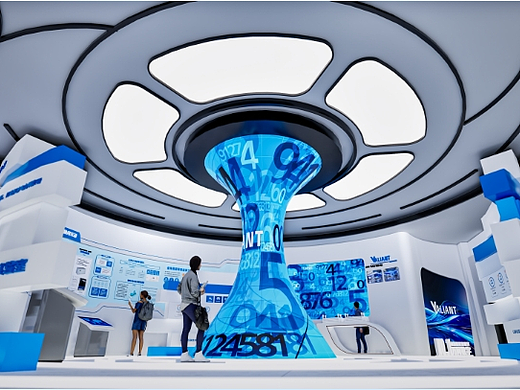 科技异形展厅-平面转3D建模渲染