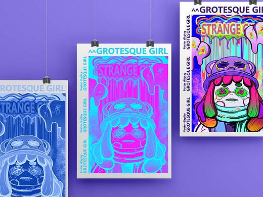 怪誕少女（個人主頁-ZNjY0NzM5NjA=） - 新銳潮流插畫 - 站酷設(shè)計師瘋狂的阿臟原創(chuàng)素材 - 站酷ZCOOL