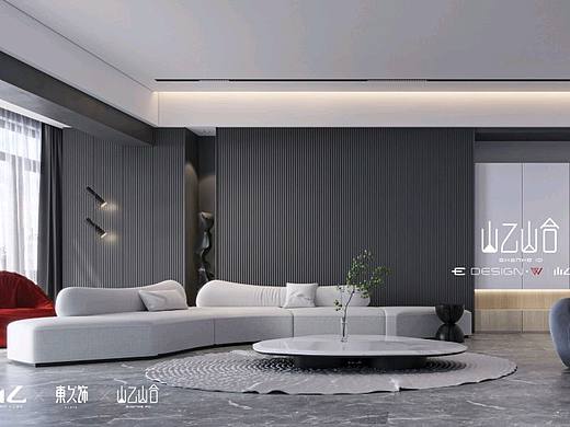 Shan He Design｜经典黑白灰极简主义  定江洋240㎡ 