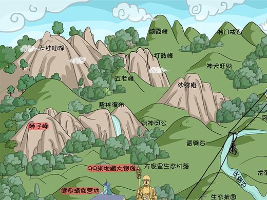 为全国各地定制的手绘地图