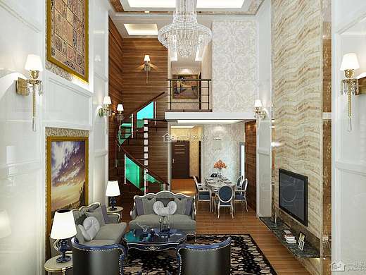 中铁国际旅游度假区.欧式古典复式装修案例