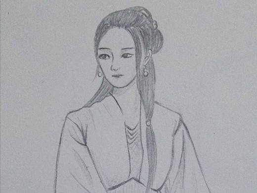 真人临摹•古装美女（个人主页-ZMjk4MzIxMjQ=） - 创作习作 - 站酷设计师逐梦者2018原创素材 - 站酷ZCOOL