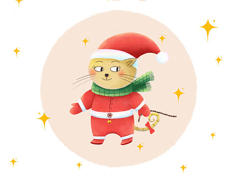 圣誕??喵人（個(gè)人主頁-ZNDEyODc3NDA=） - 兒童插畫 - 站酷設(shè)計(jì)師懸崖上的小虞姬原創(chuàng)素材 - 站酷ZCOOL