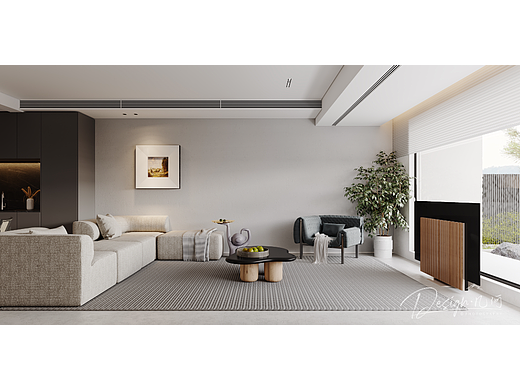 几何空间视觉表现 | 国建翠园现代客餐厅（个人主页-ZNjU3MzE0NzI=） - 家装设计 - 站酷设计师几何空间灬原创素材 - 站酷ZCOOL