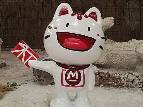 西安招商银行卡通娃娃玻璃钢雕塑制作