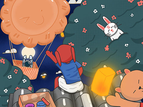 中秋（個人主頁-ZNTUzNTkzNjA=） - IP形象 - 站酷設(shè)計師鯊魚叻椒原創(chuàng)素材 - 站酷ZCOOL