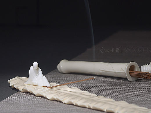 【吾心道场】 吾心禅境之蕉闲  线香插套装 艺术香道茶空间摆件 
