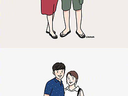 情侶裝插畫
