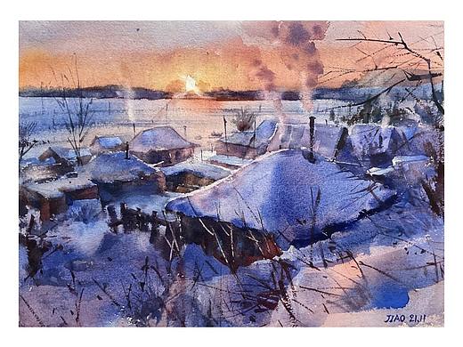 水彩雪景作品集