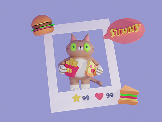 2022blener模型練習(xí)（個人主頁-ZNjEzOTc4MjA=） - 其他平面 - 站酷設(shè)計師陳滾滾925原創(chuàng)素材 - 站酷ZCOOL