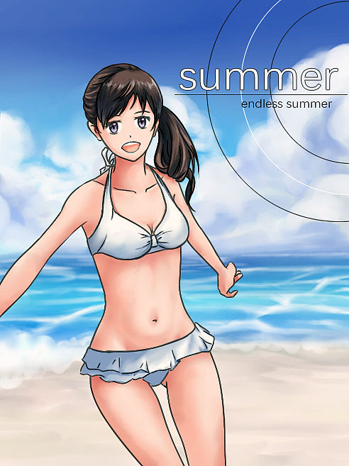夏天泳装女孩