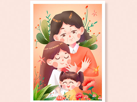母亲节插画