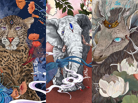 procreate绘画☜刺 保护野生动物🌵