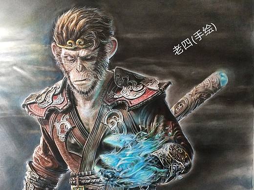 彩铅画 孙悟空（个人主页-ZNDg5MDk0Mjg=） - 艺术插画 - 站酷设计师老四手绘原创素材 - 站酷ZCOOL