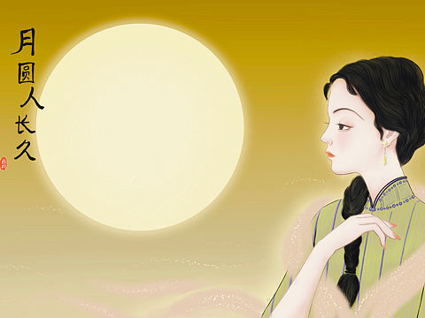 望月（个人主页-ZNjE2MDg3MDQ=） - 艺术插画 - 站酷设计师是橡树Oak原创素材 - 站酷ZCOOL
