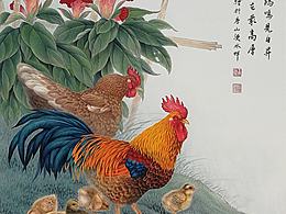 王泉涌工筆畫雞