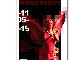 油畫風雕像海報設計 