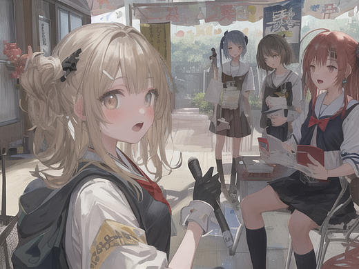 Ai调教日漫少女插画