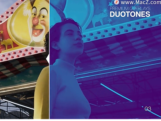 双色调颜色叠加视觉特效AE/PR模板 Premium Overlays Duotones