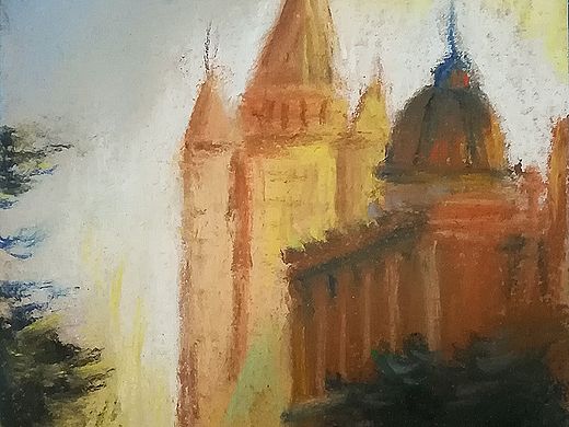 色粉小画
