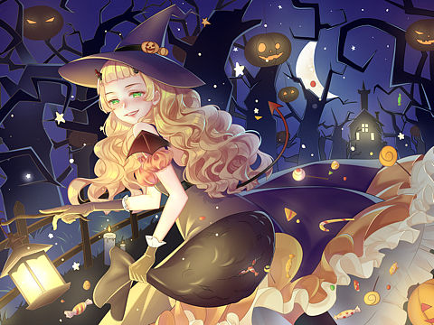 晚来的万圣节小女巫