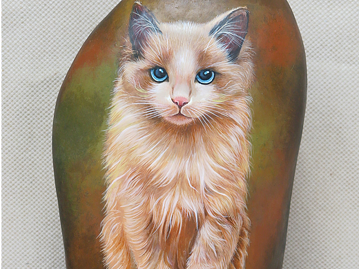 石頭畫—貓（個(gè)人主頁-ZNjMxODM5NDg=） - 繪畫 - 站酷設(shè)計(jì)師墨海YY原創(chuàng)素材 - 站酷ZCOOL