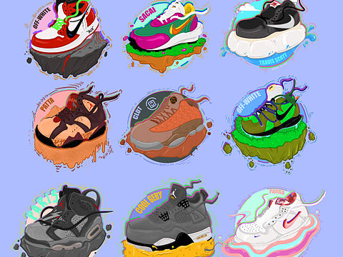 Nike球鞋插画
