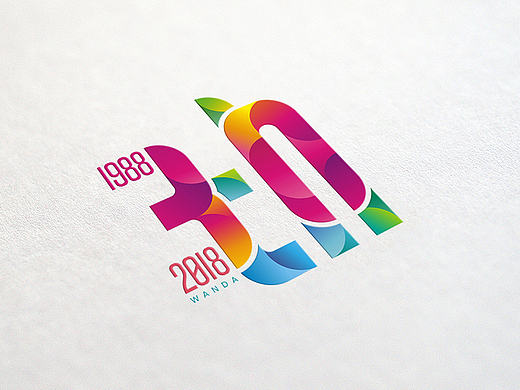 万达30年标志