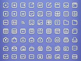 臨摹的一套剪影圖標