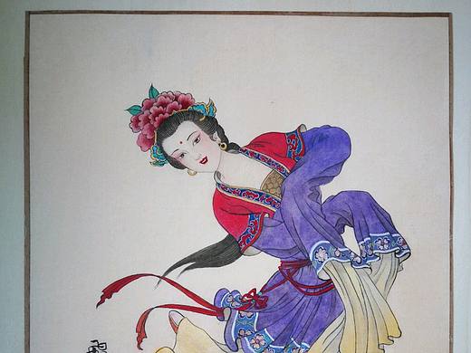 【工笔侍女图】