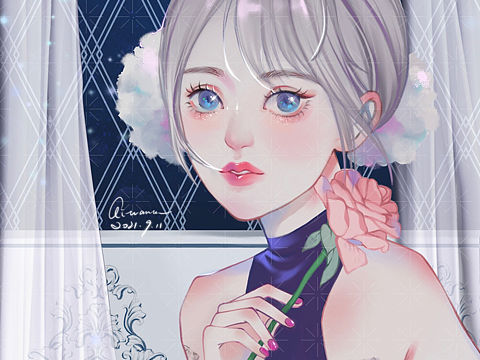 人像半身插画