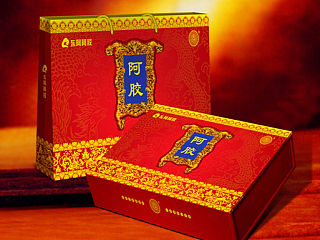 山东阿胶礼盒设计公司，上海保健品礼盒设计图片，符合形象的阿胶产品包装设计，东阿阿胶包装设计赏析