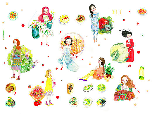 手繪菜譜（個(gè)人主頁-ZMTc0MTE0NDQ=） - 商業(yè)插畫 - 站酷設(shè)計(jì)師nearninini原創(chuàng)素材 - 站酷ZCOOL