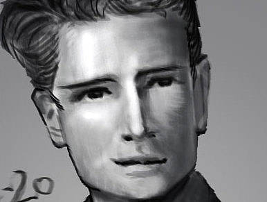 露一张素描的画