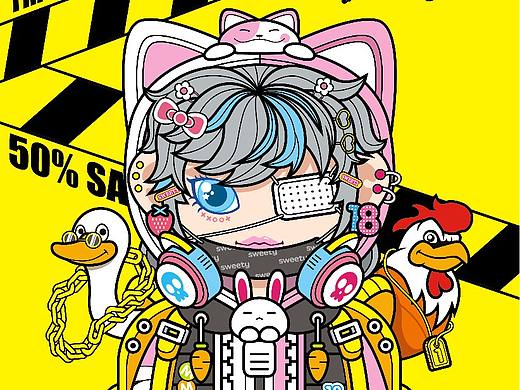 人物形象潮流插画